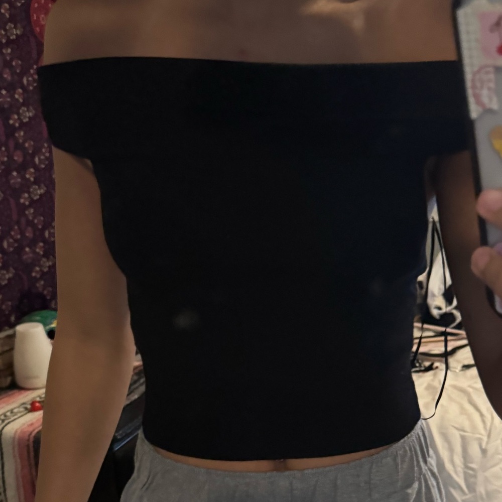 Black Off-Shoulder Top